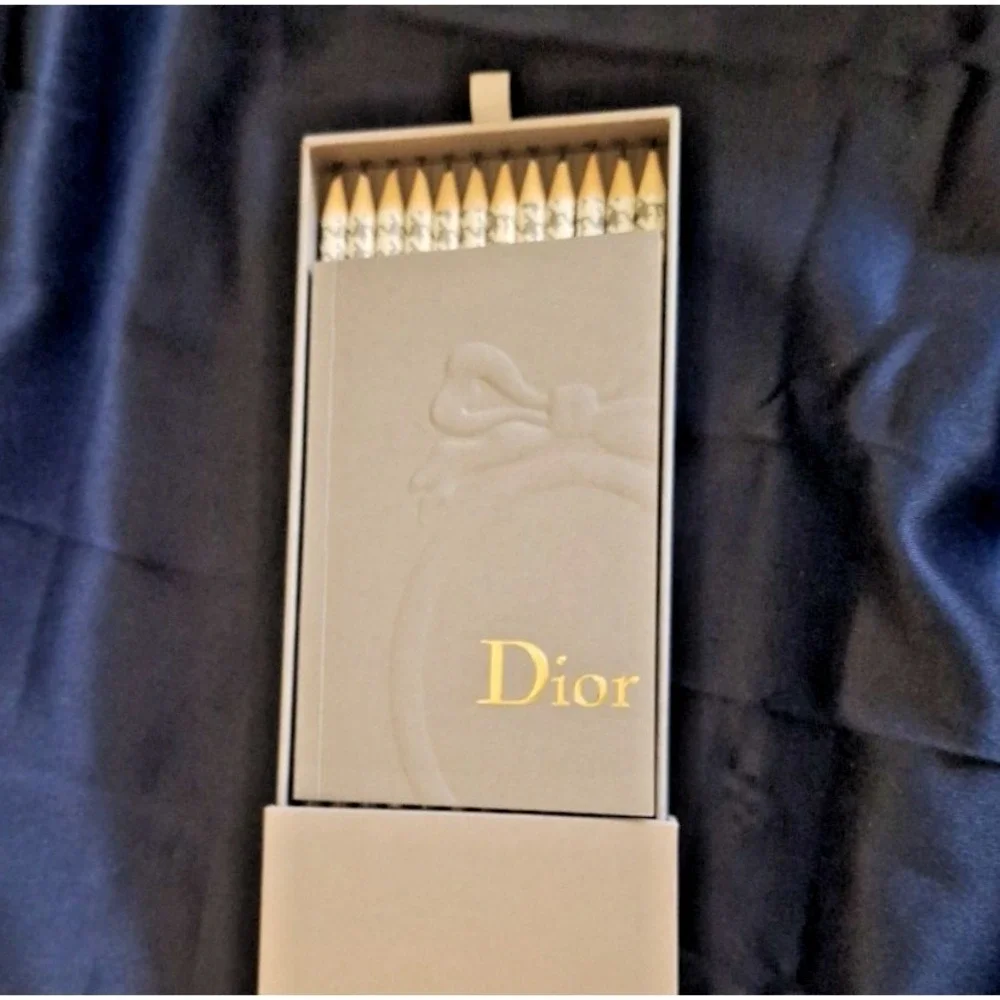Christian Dior Notebook & Pencils Novelty Gift Set New In Box Pencil Set Luxury
